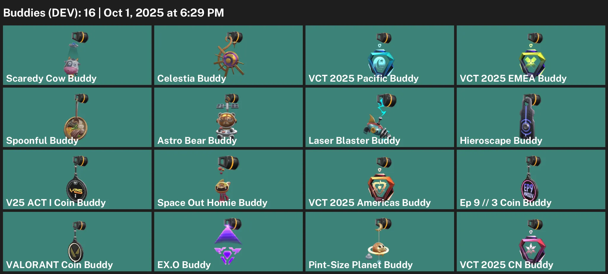 ASIA/SEA/OCE | 19 Skins + 2 Knives | VCT 2025 Karambit | EX.O Bundle | Prelude to Chaos Vandal | Sovereign Ghost | Hieroscape Phantom